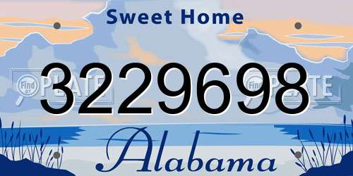 3229698 Alabama License Plate
