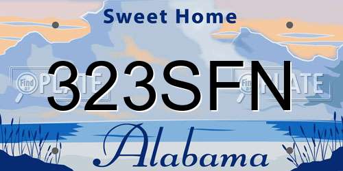 323SFN Alabama License Plate