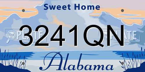 3241QN Alabama License Plate