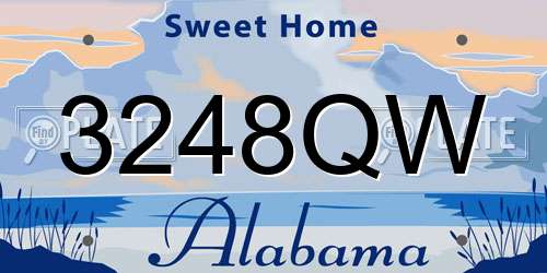 3248QW Alabama License Plate