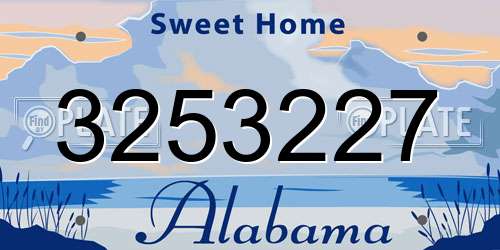 3253227 Alabama License Plate