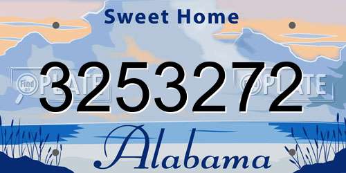 3253272 Alabama License Plate