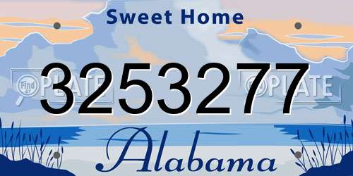 3253277 Alabama License Plate