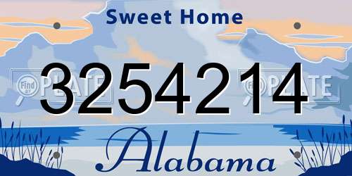 3254214 Alabama License Plate