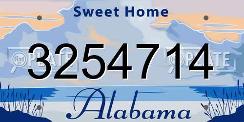 3254714 Alabama License Plate