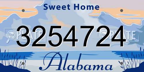 3254724 Alabama License Plate