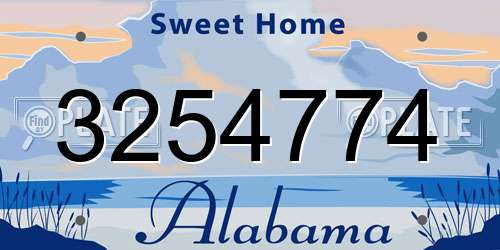 3254774 Alabama License Plate