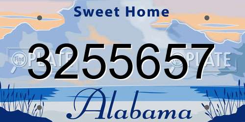 3255657 Alabama License Plate