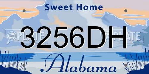 3256DH Alabama License Plate
