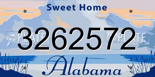 3262572 Alabama License Plate