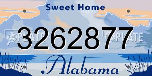 3262877 Alabama License Plate