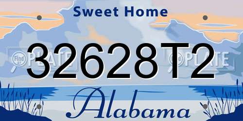 32628T2 Alabama License Plate