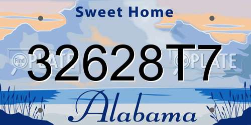 32628T7 Alabama License Plate