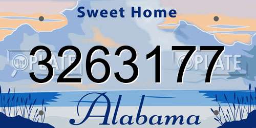 3263177 Alabama License Plate