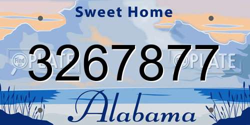 3267877 Alabama License Plate