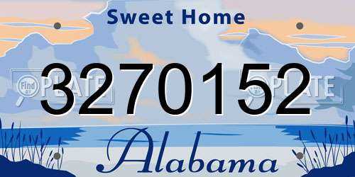 3270152 Alabama License Plate