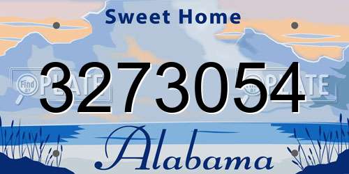 3273054 Alabama License Plate