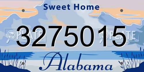 3275015 Alabama License Plate