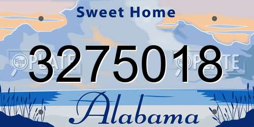 3275018 Alabama License Plate
