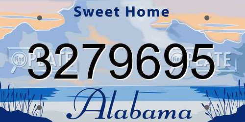 3279695 Alabama License Plate