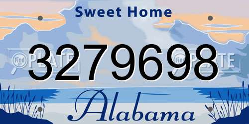 3279698 Alabama License Plate