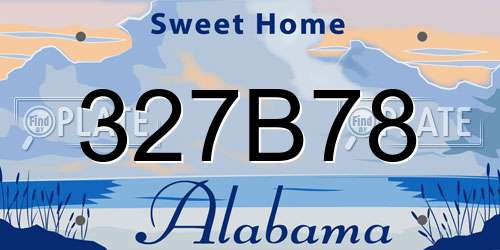 327B78 Alabama License Plate
