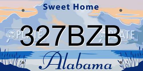 327BZB Alabama License Plate