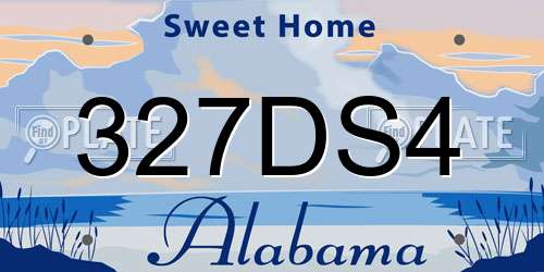 327DS4 Alabama License Plate