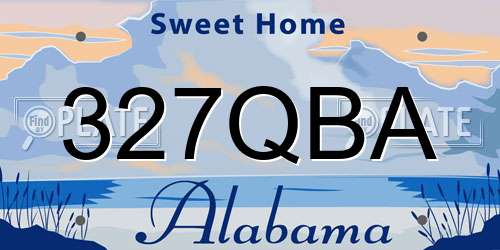 327QBA Alabama License Plate