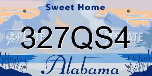 327QS4 Alabama License Plate