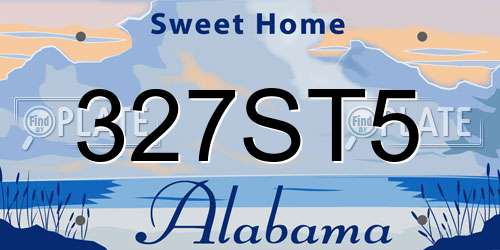327ST5 Alabama License Plate