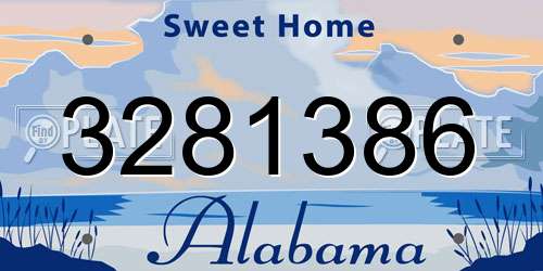 3281386 Alabama License Plate
