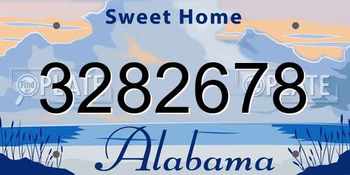 3282678 Alabama License Plate