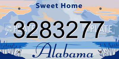 3283277 Alabama License Plate