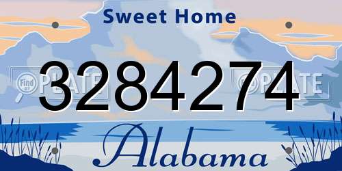 3284274 Alabama License Plate