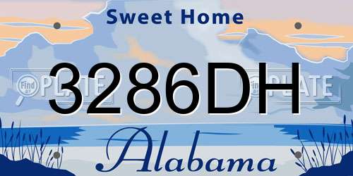 3286DH Alabama License Plate