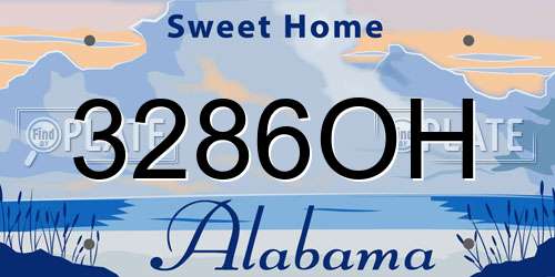 3286OH Alabama License Plate