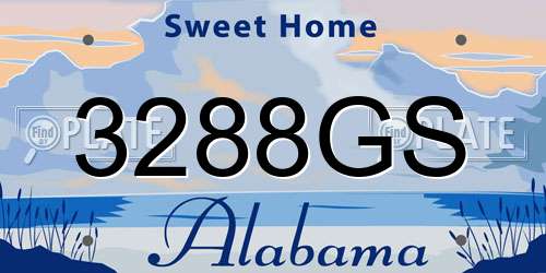 3288GS Alabama License Plate