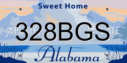 328BGS Alabama License Plate