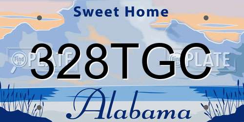 328TGC Alabama License Plate