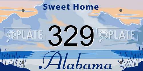 329 Alabama License Plate