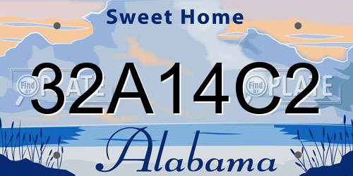 32A14C2 Alabama License Plate