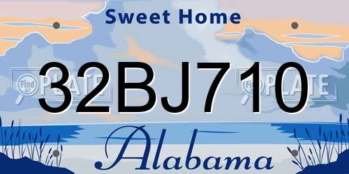 32BJ710 Alabama License Plate