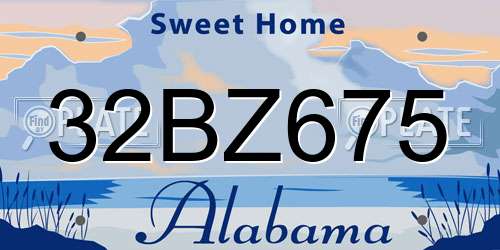 32BZ675 Alabama License Plate