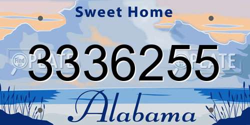 3336255 Alabama License Plate