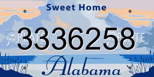 3336258 Alabama License Plate