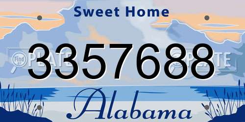 3357688 Alabama License Plate