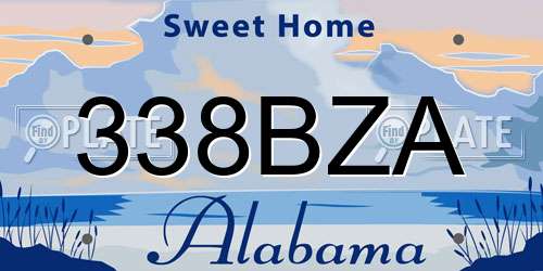 338BZA Alabama License Plate