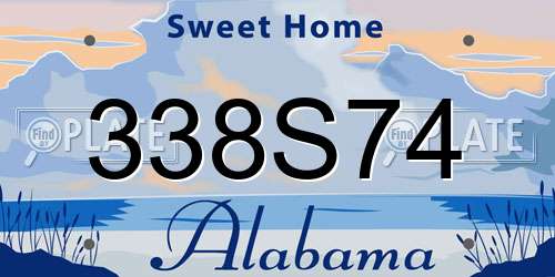 338S74 Alabama License Plate