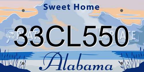 33CL550 Alabama License Plate